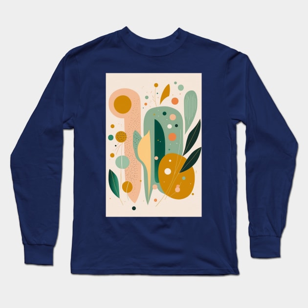 Boho Abstract Long Sleeve T-Shirt by Minisim